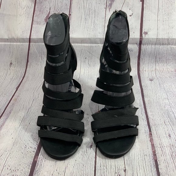 Charles by Charles David Black Elastic Strap Bonda - Picture 4 of 8